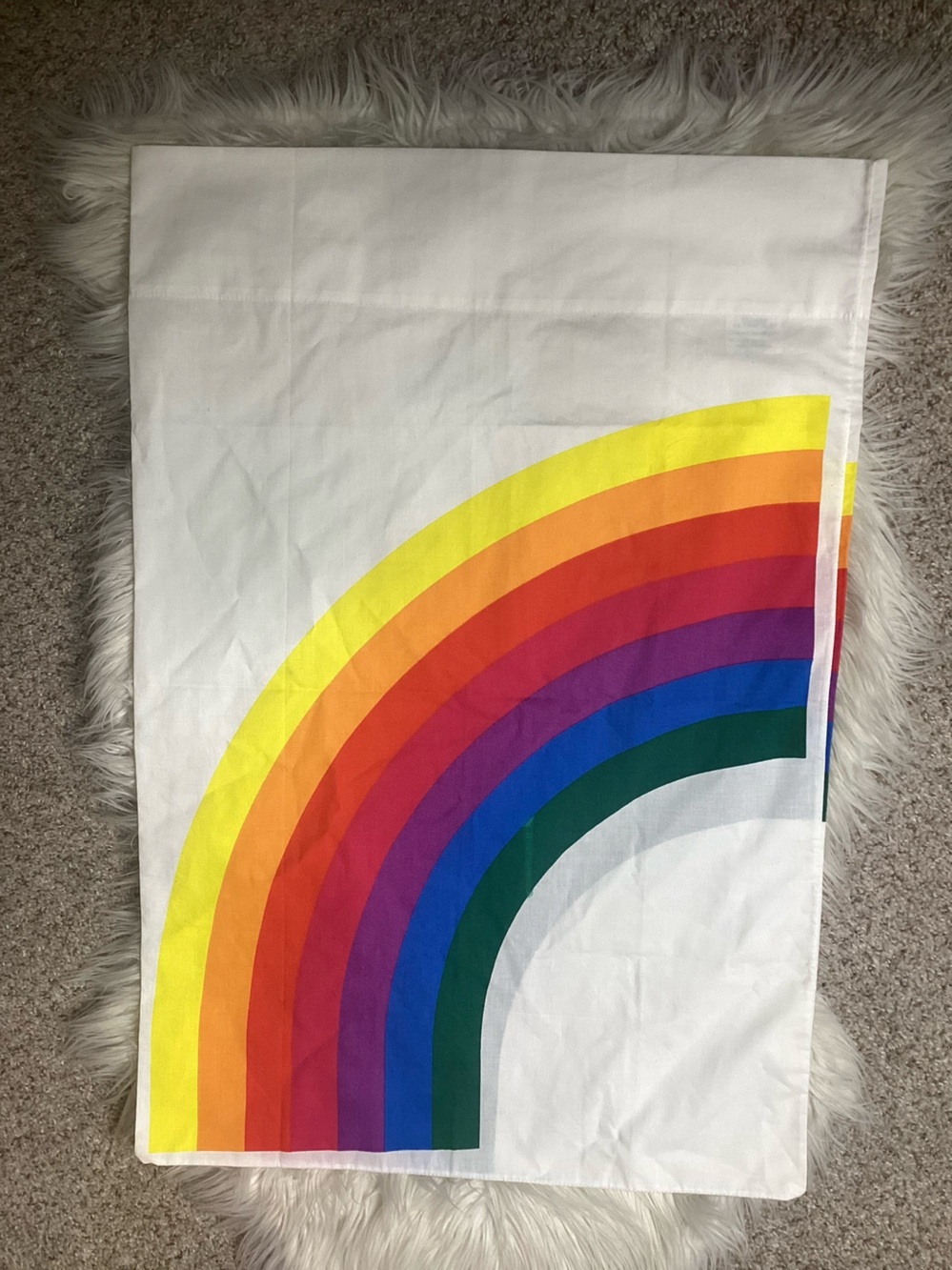 Vintage Wamsutta Rainbow Standard Pillowcase USA EUC